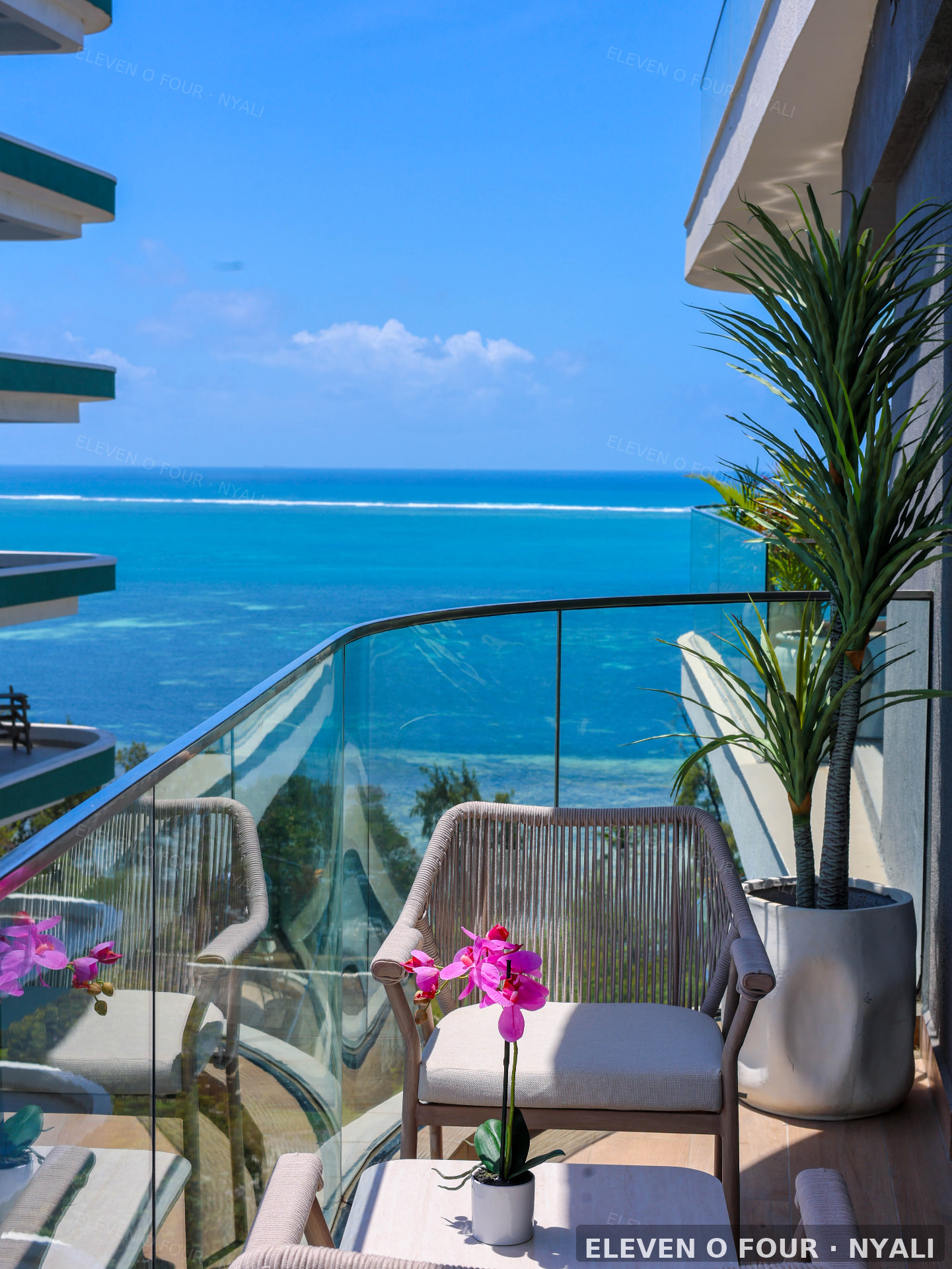 Private rooftop seating with an uninterrupted Indian Ocean view