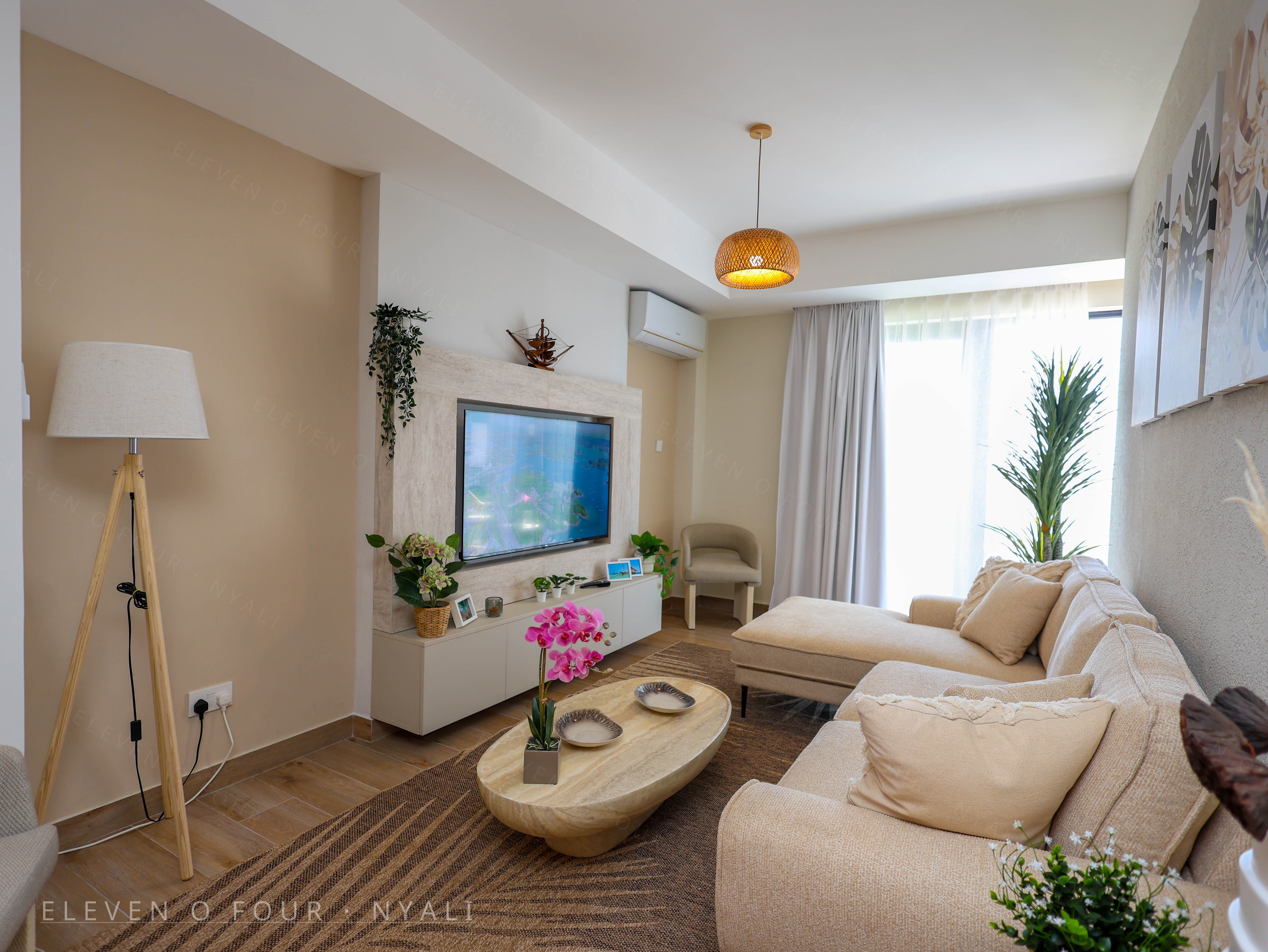 Bright living room at Eleven O Four